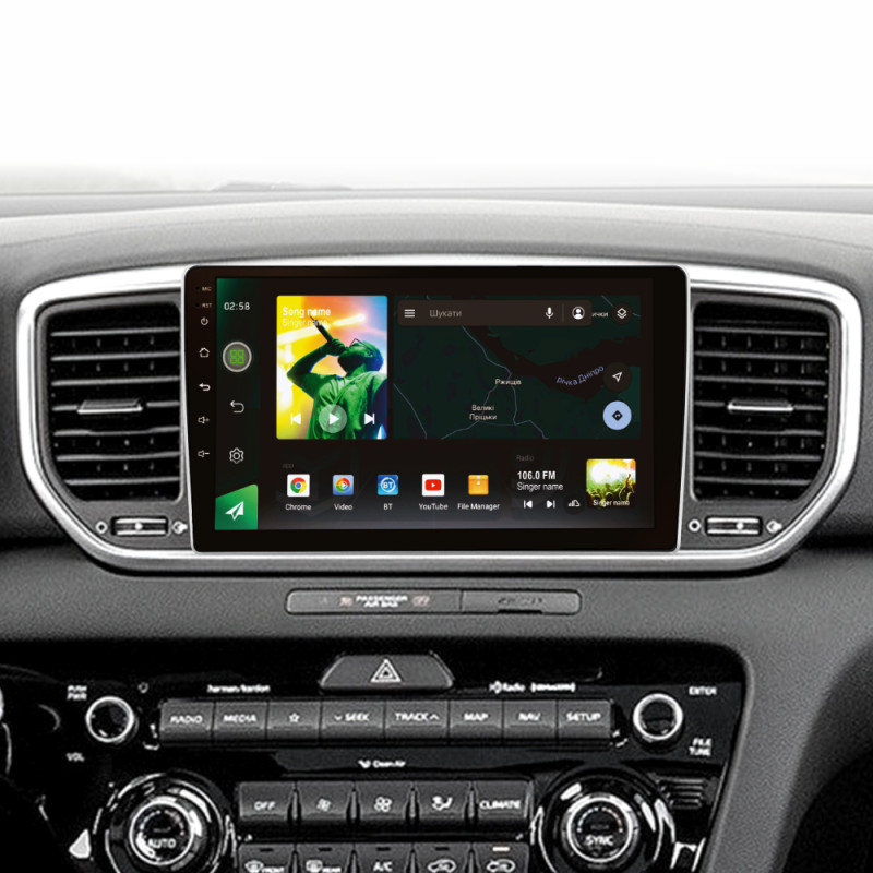 Android head unit SIGMA X9464 ANDROID 10 4+64 Gb 4G DSP Kia Sportage 4 QL 2018-2022 (A) 9"