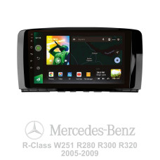 Android head unit SIGMA X9464 ANDROID 10 4+64 Gb 4G DSP Mercedes Benz R-Class W251 R280 R300 R320 2005-2017 (F1) 9"