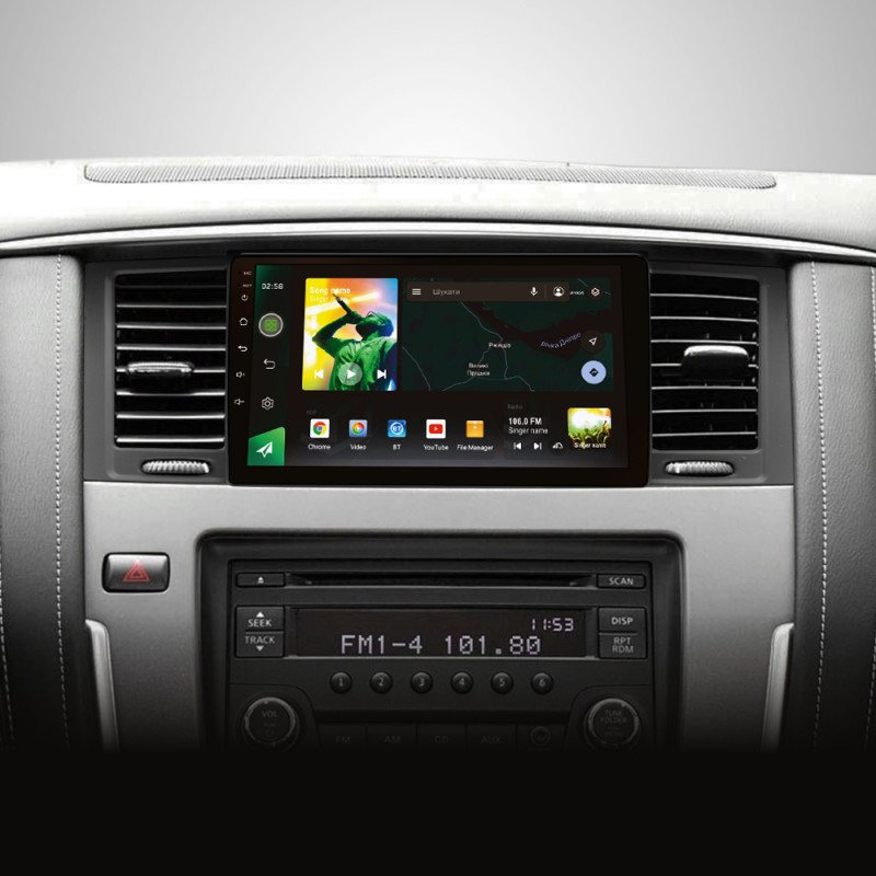 Android head unit SIGMA X9464 ANDROID 10 4+64 Gb 4G DSP Nissan Patrol 6 VI Y62 2010-2020 (F1) 9" (L1)