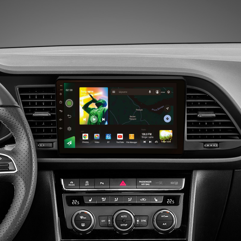Android head unit SIGMA X9464 ANDROID 10 4+64 Gb 4G DSP Seat Leon 3 2012-2020 (F3) 9"