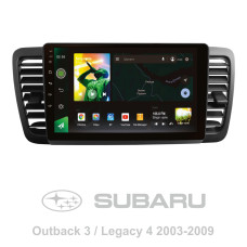 Android head unit SIGMA X9464 ANDROID 10 4+64 Gb 4G DSP Subaru Outback 3 Legacy 4 2003-2009 9" (L1)