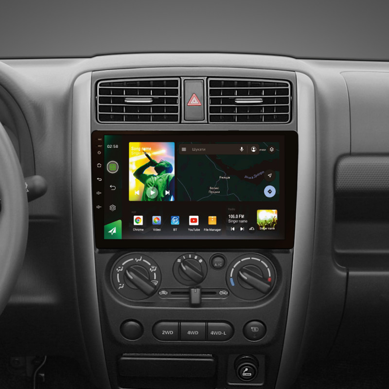 Android head unit SIGMA X9464 ANDROID 10 4+64 Gb 4G DSP Suzuki Jimny 3 2005-2019 9"