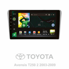 Android head unit SIGMA X9464 ANDROID 10 4+64 Gb 4G DSP Toyota Avensis T250 2 II 2003-2009 9"