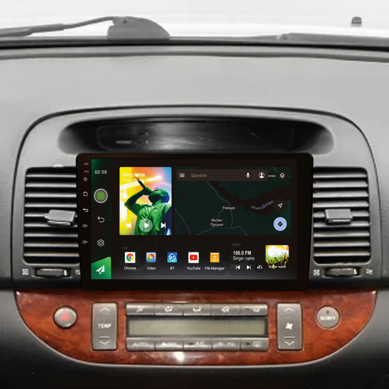 Android head unit SIGMA X9464 ANDROID 10 4+64 Gb 4G DSP Toyota Camry 5 XV 30 2001-2006-A 9"