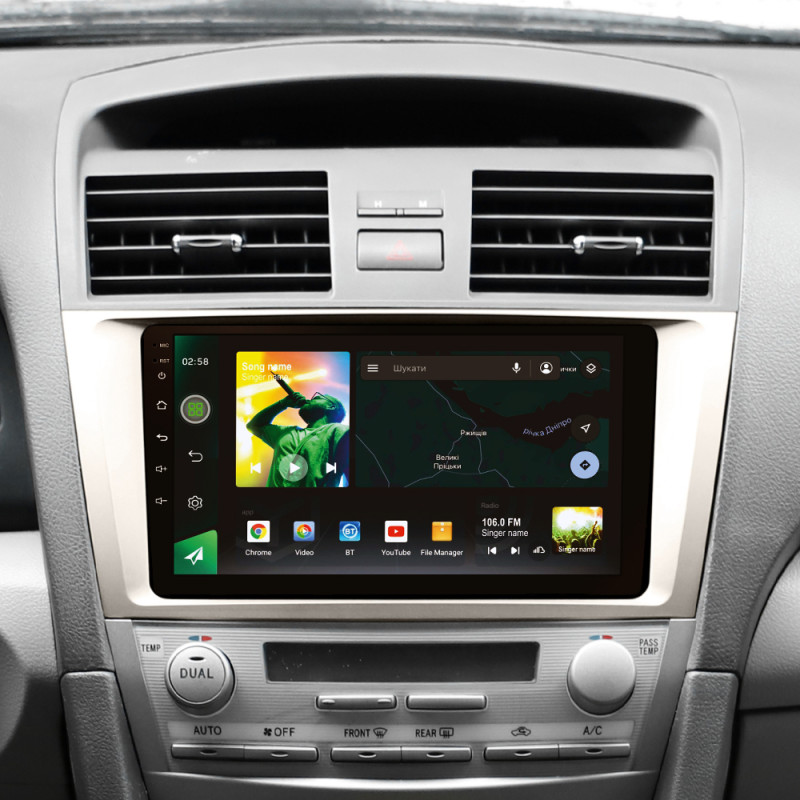 Android head unit SIGMA X9464 ANDROID 10 4+64 Gb 4G DSP Toyota Camry 6 XV 40 50 2006-2011 (F1) 9"