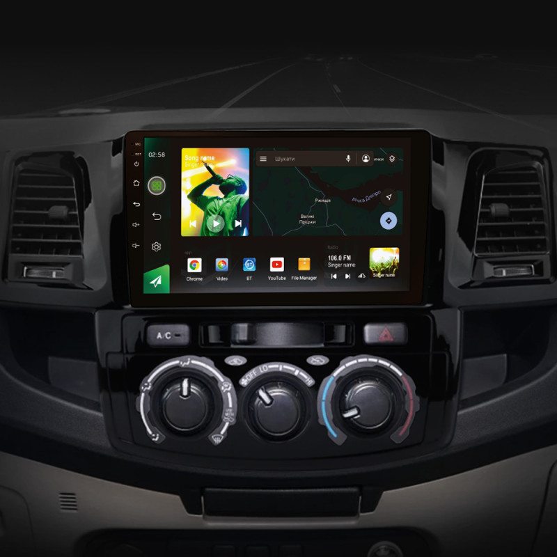 Android head unit SIGMA X9464 ANDROID 10 4+64 Gb 4G DSP Toyota Fortuner 1 AN50 AN60 HILUX Revo Vigo (F1) 2008-2014 9" (L1)