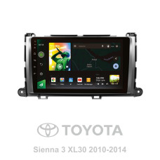Android head unit SIGMA X9464 ANDROID 10 4+64 Gb 4G DSP Toyota Sienna 3 XL30 2010 - 2014 9"