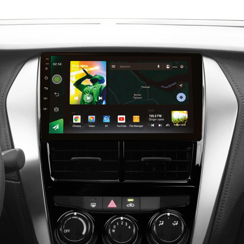 Android head unit SIGMA X9464 ANDROID 10 4+64 Gb 4G DSP Toyota Yaris Vios 2017-2020 (F1) 9" (L1)