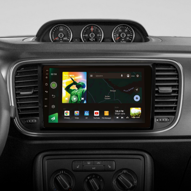 Android head unit SIGMA X9464 ANDROID 10 4+64 Gb 4G DSP Volkswagen Beetle A5 2011-2019 9"