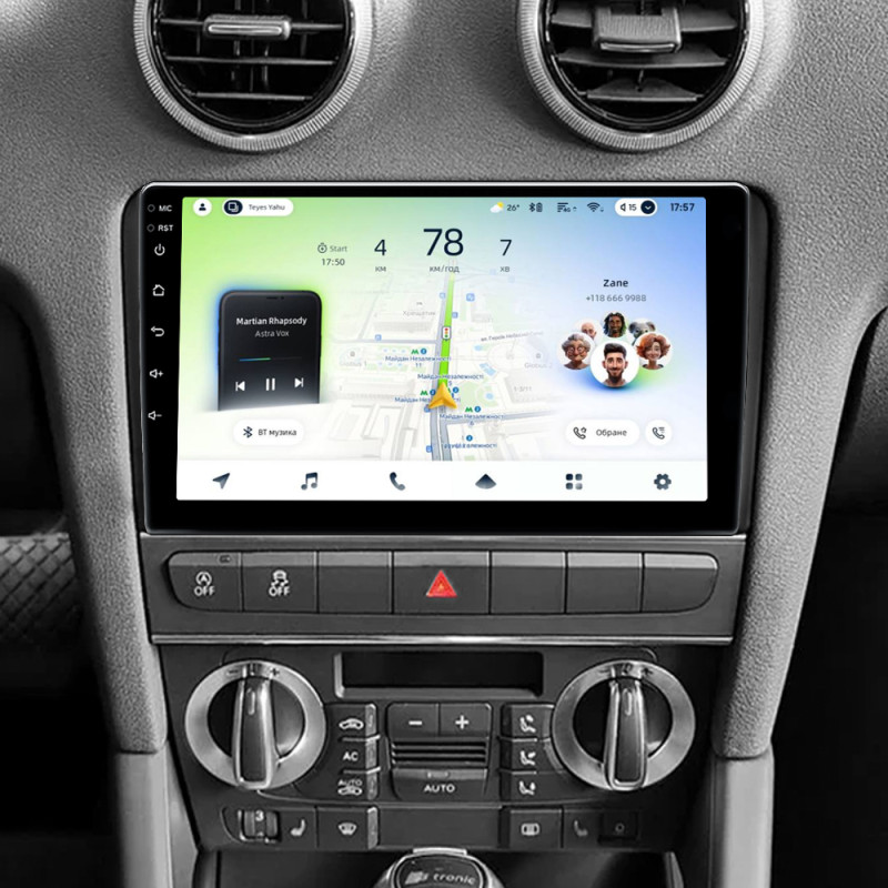Android head unit Teyes CC4L 4+64 Gb Audi A3 2 8P 2003-2013 S3 2 2006-2012 RS3 1 2011-2012 9"