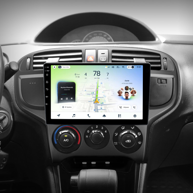 Android head unit Teyes CC4L 4+64 Gb Hyundai Matrix 2001 - 2010 9"