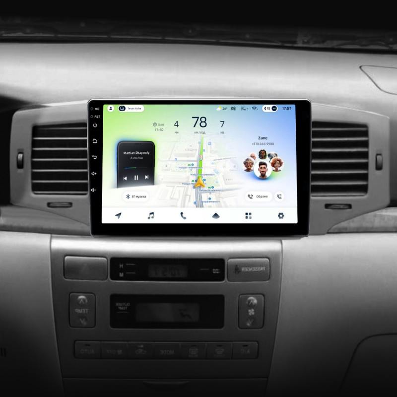 Android head unit Teyes CC4L 4+64 Gb Toyota Corolla 9 E120 2004-2006 9"