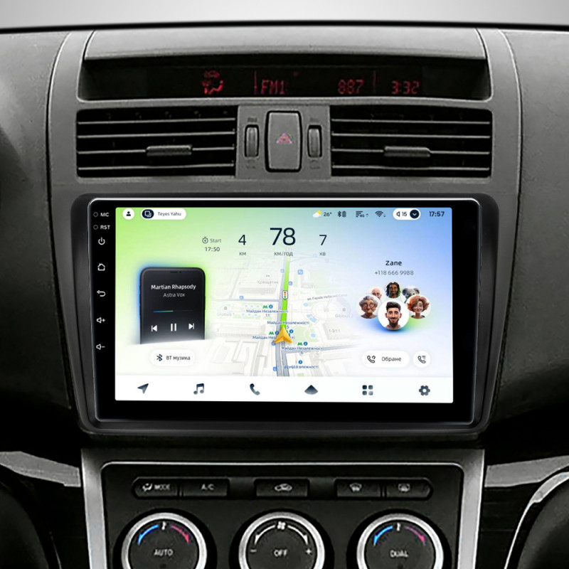 Android head unit Teyes CC4L 6+64 Gb Mazda 6 2 GH 2007-2012 9"