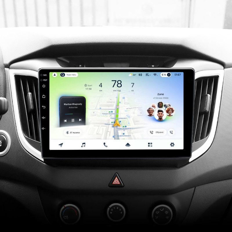 Android head unit Teyes CC4L 6+64 Gb Hyundai Creta IX25 2015-2019 10"