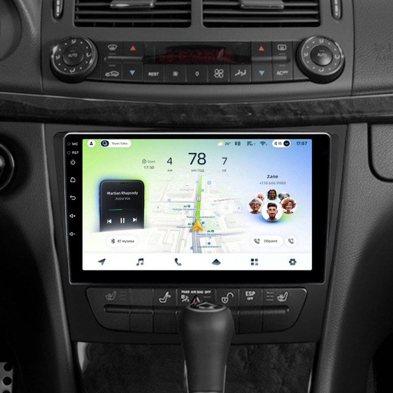 Android head unit Teyes CC4L 4+64 Gb Mercedes Benz E Class S211 W211 2002-2009 CLS Class C219 2004-2010 9"