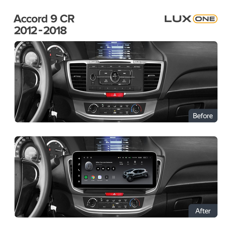 Android head unit Teyes LUX ONE 4+64 Gb Honda Accord 9 CR 2012-2018 12.3" (L2)