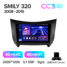 Android head unit Teyes CC3 4+64 Gb Lifan Smily 320 2008-2015 9" 2k