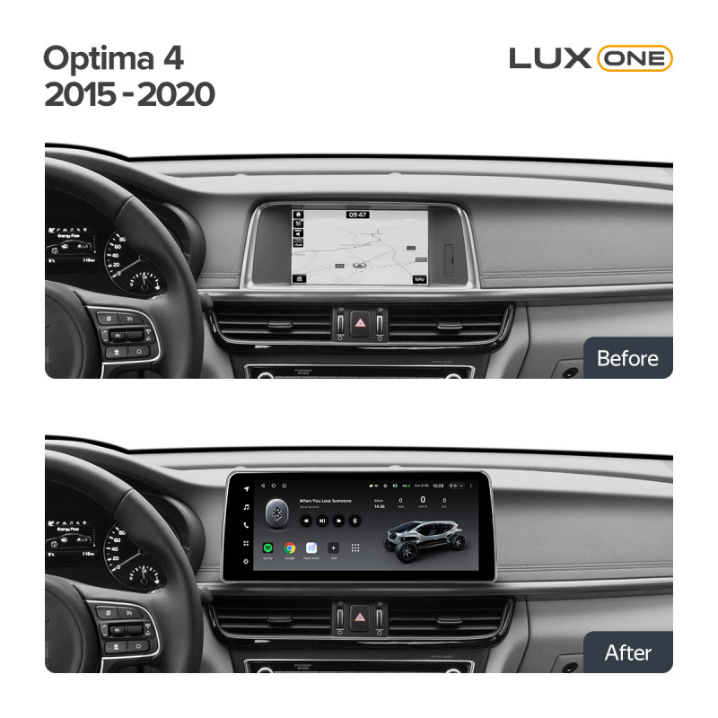 Android head unit Teyes LUX ONE 4+64 Gb Kia Optima 4 JF 2015-2020 (B) 12.3"