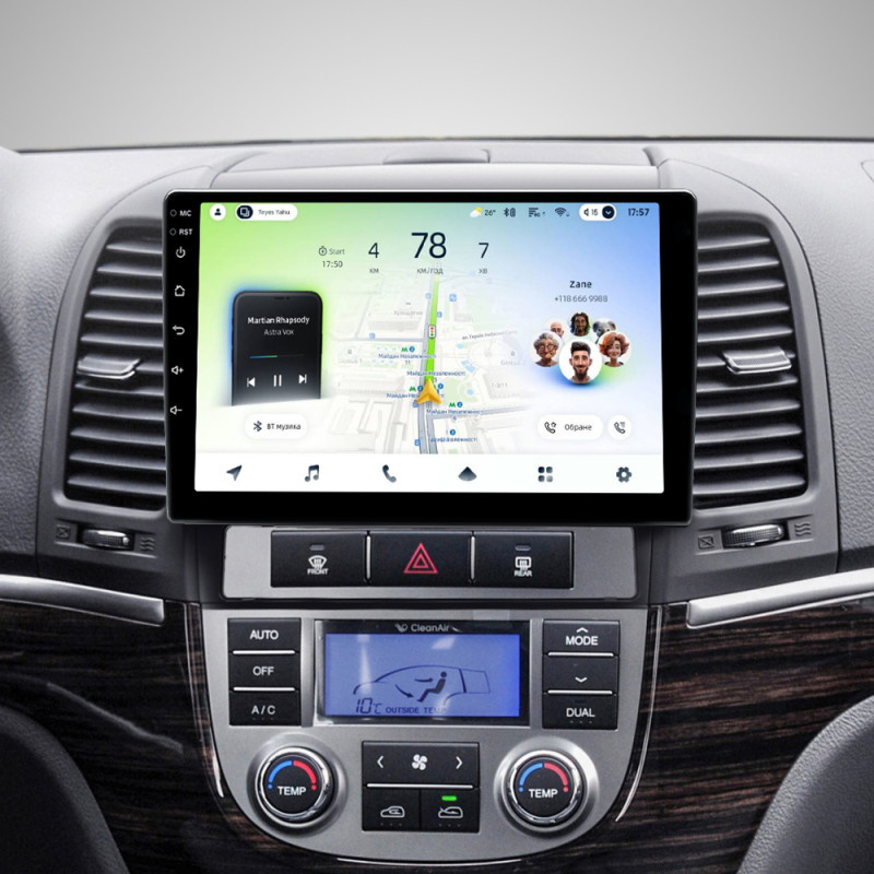Android head unit Teyes CC4L 4+64 Gb Hyundai Santa Fe 2 2006-2012 9"