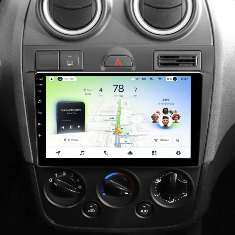 Android head unit Teyes CC4L 4+64 Gb Ford Fiesta Mk VI 5 Mk5 2002 - 2008 9"