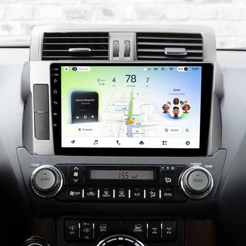 Android head unit Teyes CC4L 6+64 Gb Toyota Land Cruiser Prado 150 2013-2017 10"