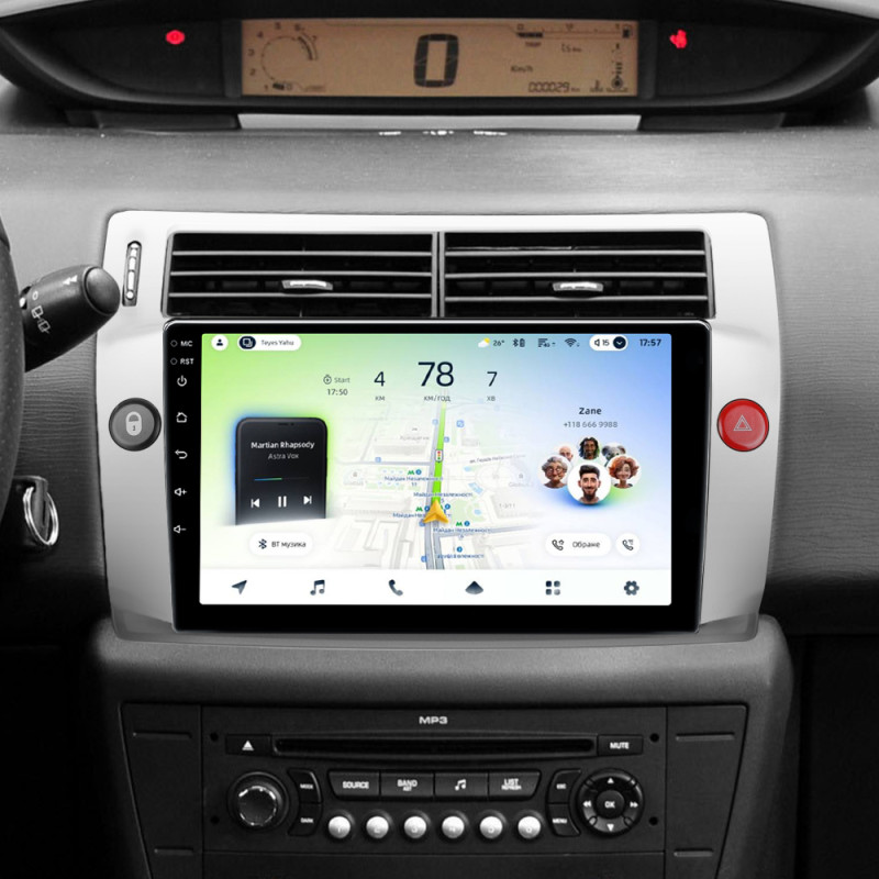 Android head unit Teyes CC4L 4+64 Gb Citroen C4 LA LC C-Triomphe C-Quatre 2004-2014 9"