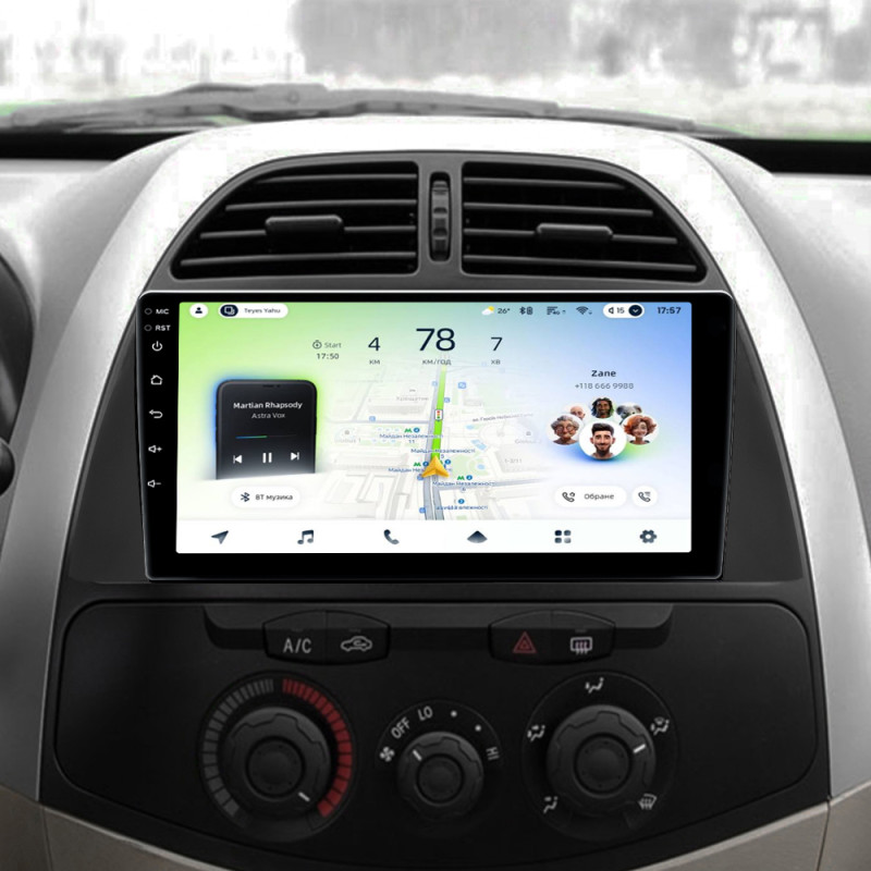 Android head unit Teyes CC4L 4+64 Gb Chery Tiggo T11 1 2005 - 2013 9"