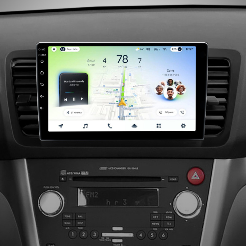 Android head unit Teyes CC4L 4+64 Gb Subaru Outback 3 Legacy 4 2003-2009 9"