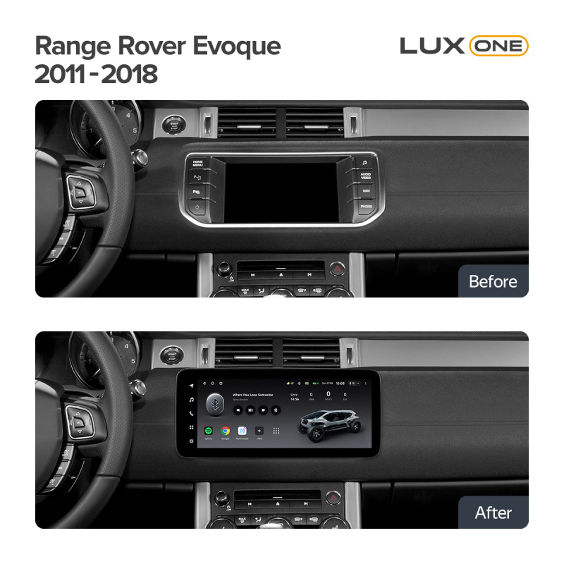 Android head unit Teyes LUX ONE 4+64 Gb Land Rover Range Rover Evoque 2011-2018 (B) 12.3" (L3)