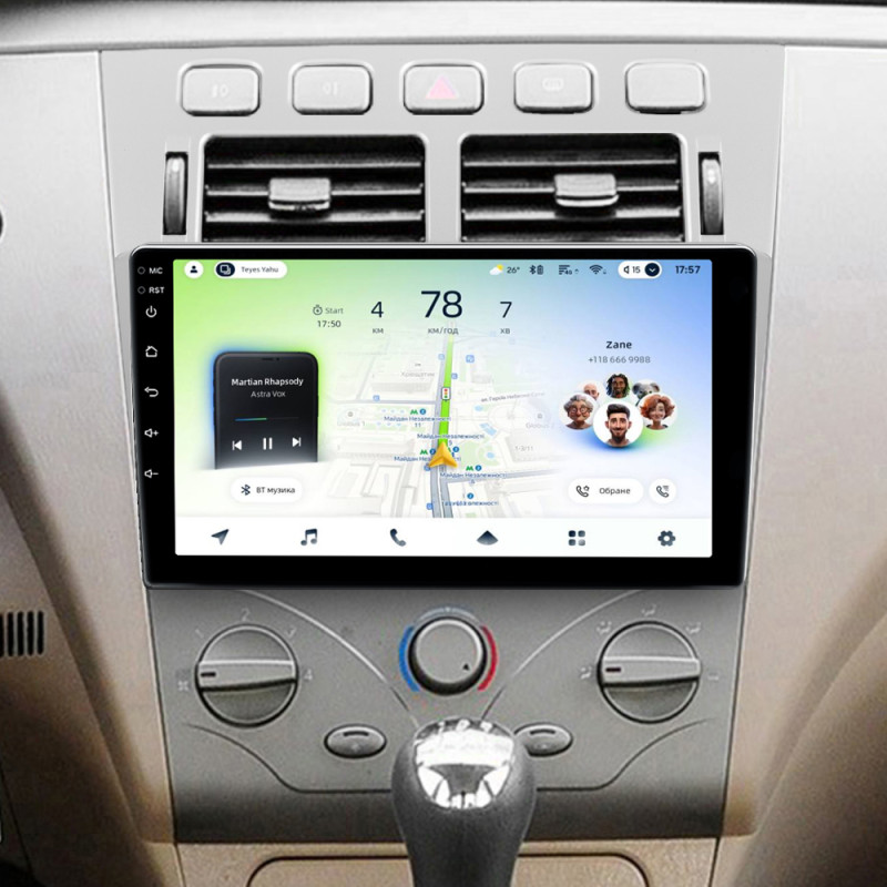 Android head unit Teyes CC4L 4+64 Gb Chery Fora A5 A21 2006-2010 Cowin 3 A21 2010-2011 Vortex Estina 2008-2012 9"