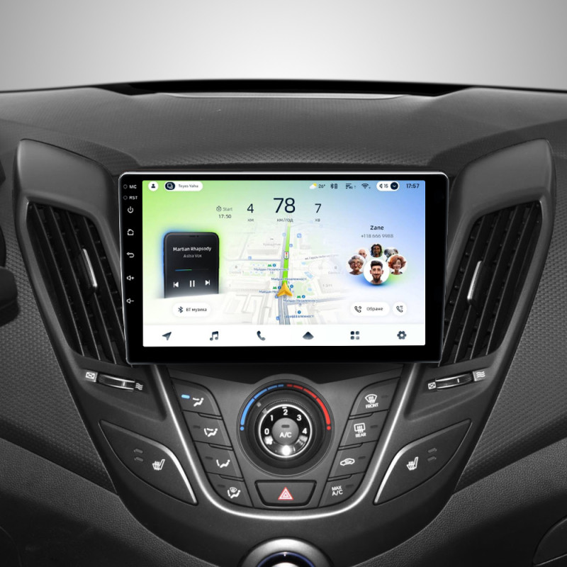 Android head unit Teyes CC4L 4+64 Gb Hyundai Veloster FS 2011 - 2017 (A) 9"