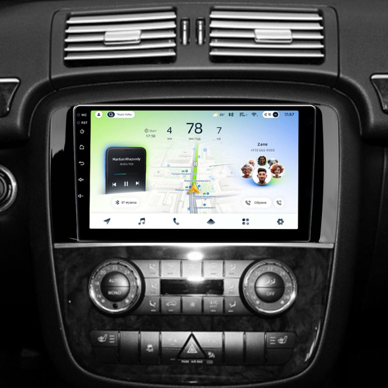 Android head unit Teyes CC4L 6+64 Gb Mercedes Benz R-Class W251 R280 R300 R320 2005-2017 (F1) 9"