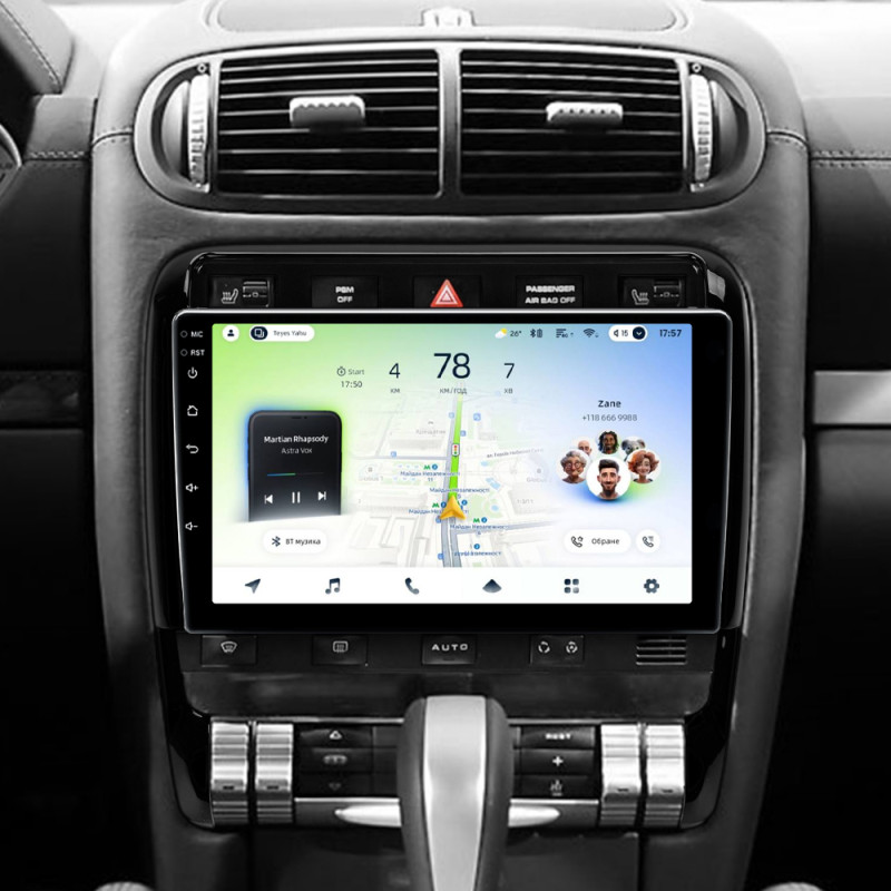 Android head unit Teyes CC4L 6+64 Gb Porsche Cayenne I 1 9PA 2002-2010 9" (L1)
