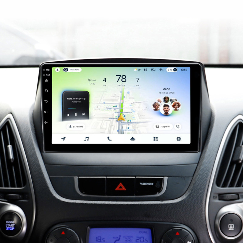 Android head unit Teyes CC4L 6+64 Gb Hyundai Tucson 2 LM IX35 2009-2015 (AB) 9"