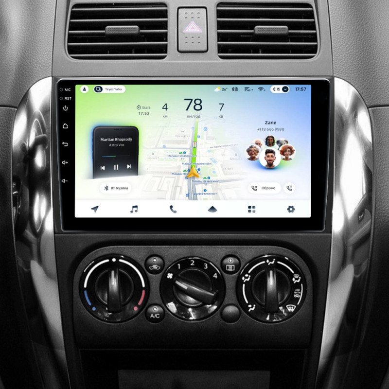 Android head unit Teyes CC4L 4+64 Gb Suzuki SX4 1 2006-2014 9"