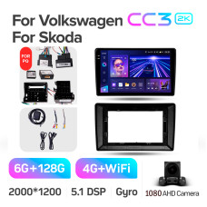 Magazynofon Teyes CC3 6+128 GB uniwersalny dla Volkswagen Bora/Golf 6/Passat/Scirocco/Sharan/Touran
dla Škoda Octavia/Fabia 2 PQ 10