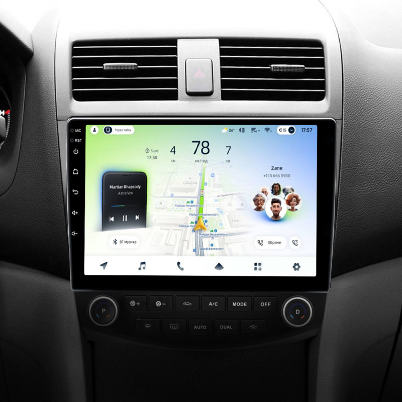 Android head unit Teyes CC4L 6+64 Gb Honda Accord 7 CM UC CL (F2) 2002-2008 10" (L1)