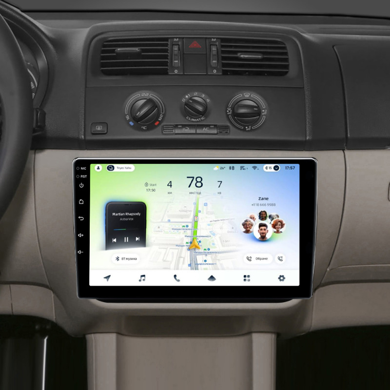 Android head unit Teyes CC4L 6+64 Gb Skoda Fabia 2 2007-2014 10"