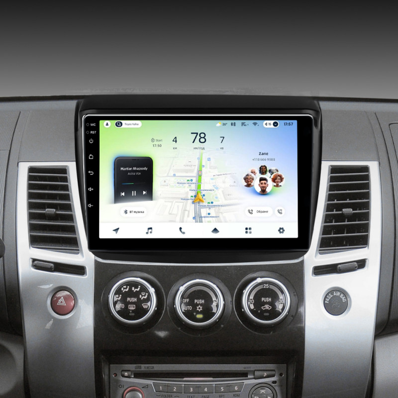 Android head unit Teyes CC4L 4+64 Gb Mitsubishi Pajero Sport 2 L200 Triton 2008-2016 (CAN BUS) 9" (L1)