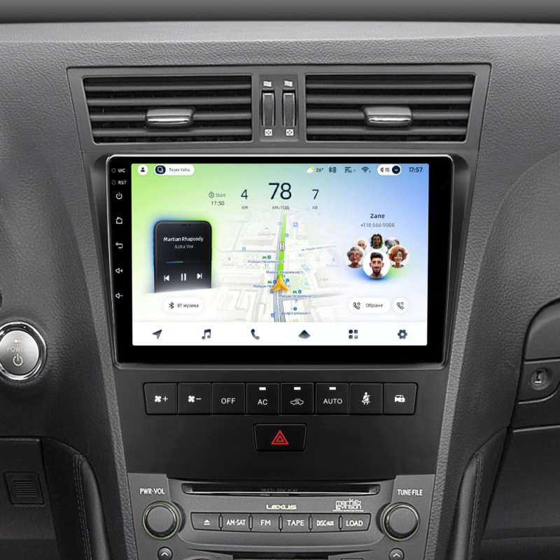 Android head unit Teyes CC4L 4+64 Gb Lexus GS300 S190 GS350 GS400 GS430 GS450h GS460 GS 300 III 3 350 400 430 450h 460 2004-2011 9" (L3)