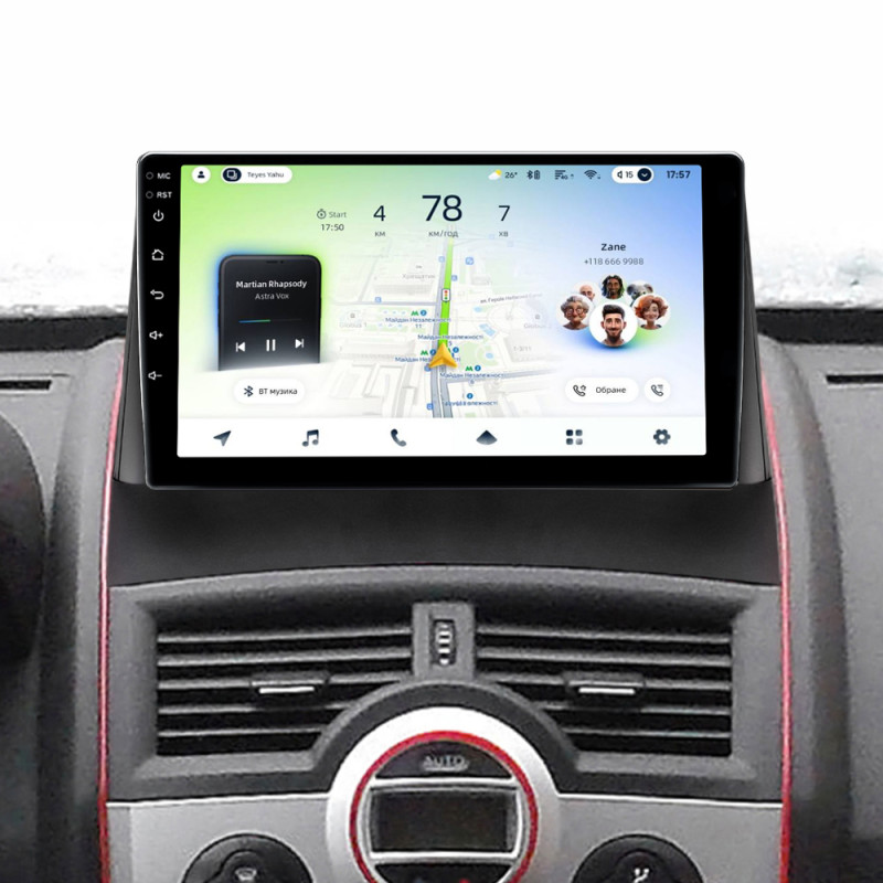 Android head unit Teyes CC4L 4+64 Gb Renault Megane 2 2002-2009 9"