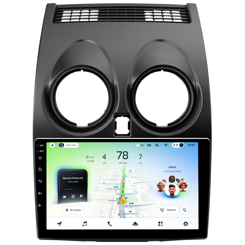 Android head unit Teyes CC4L 6+64 Gb Nissan Qashqai 1 J10 2006-2013 (F1) 9"