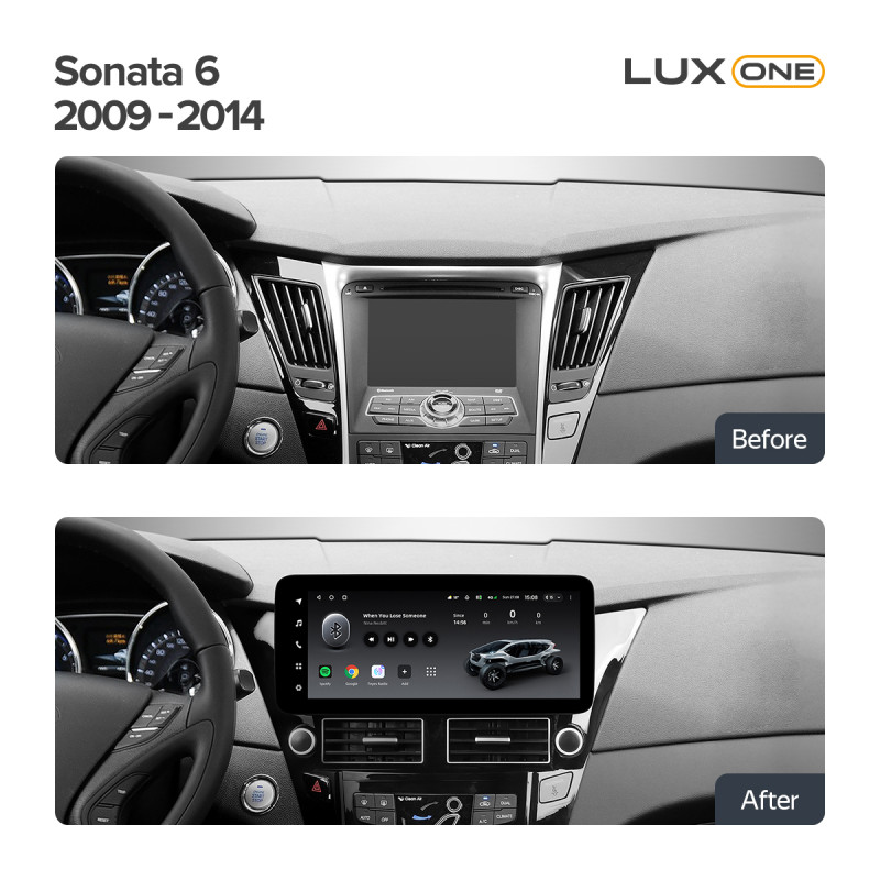 Android head unit Teyes LUX ONE 4+64 Gb Hyundai Sonata 6 YF 2009-2014 12.3" (L2)