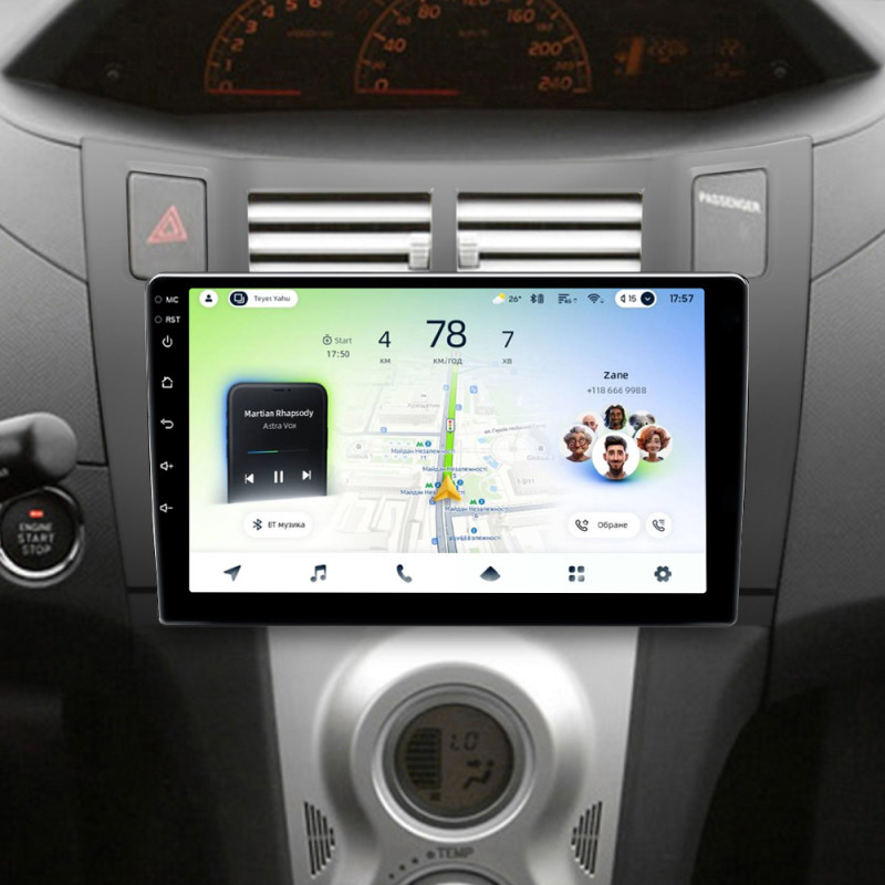 Android head unit Teyes CC4L 6+64 Gb Toyota Yaris XP90 2005-2012 (F1) 9"