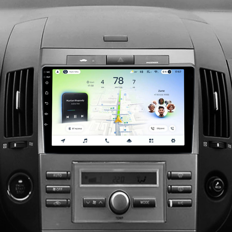 Android head unit Teyes CC4L 4+64 Gb Toyota Corolla Verso AR10 2004 - 2009 (F2) 9"