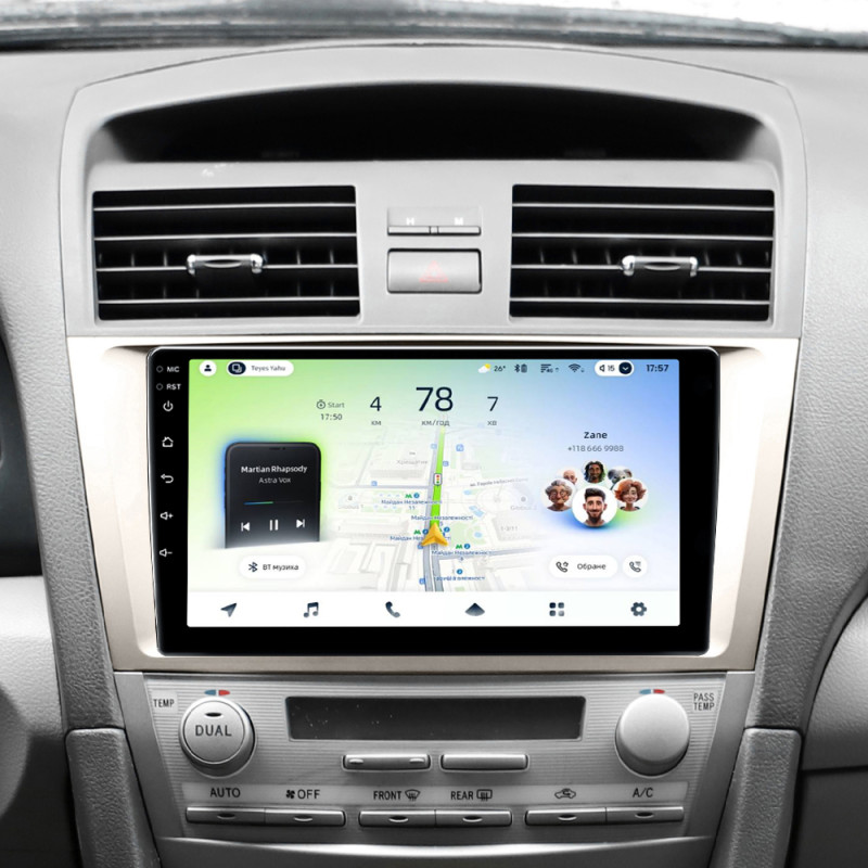 Android head unit Teyes CC4L 4+64 Gb Toyota Camry 6 XV 40 50 2006-2011 (F1) 9"