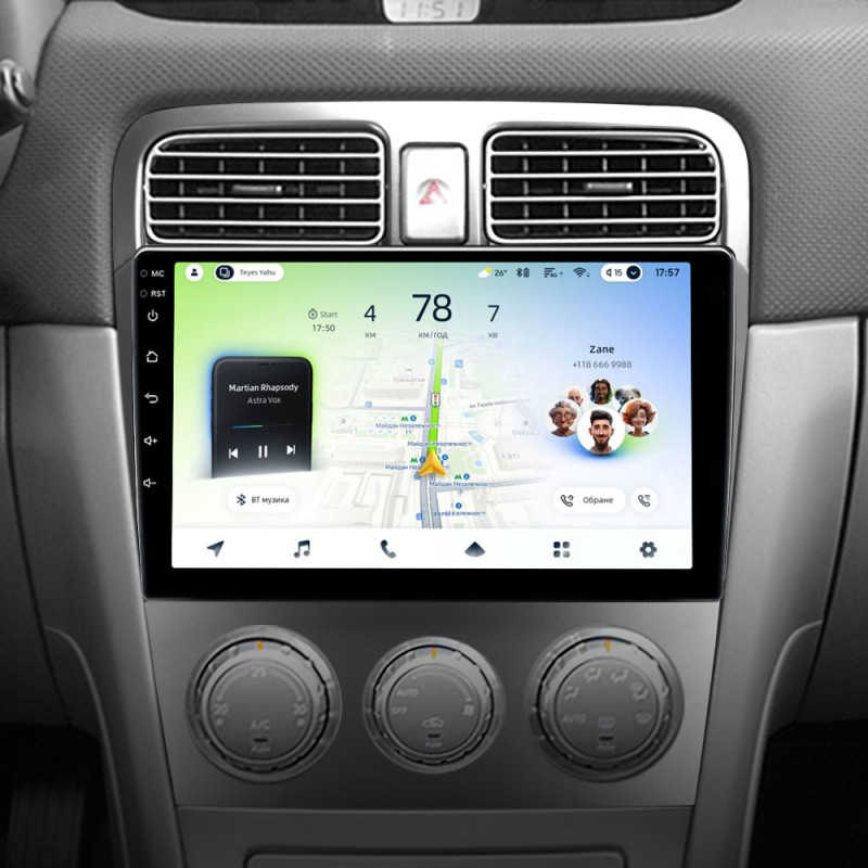Android head unit Teyes CC4L 6+64 Gb Subaru Forester SG 2002-2008 9"