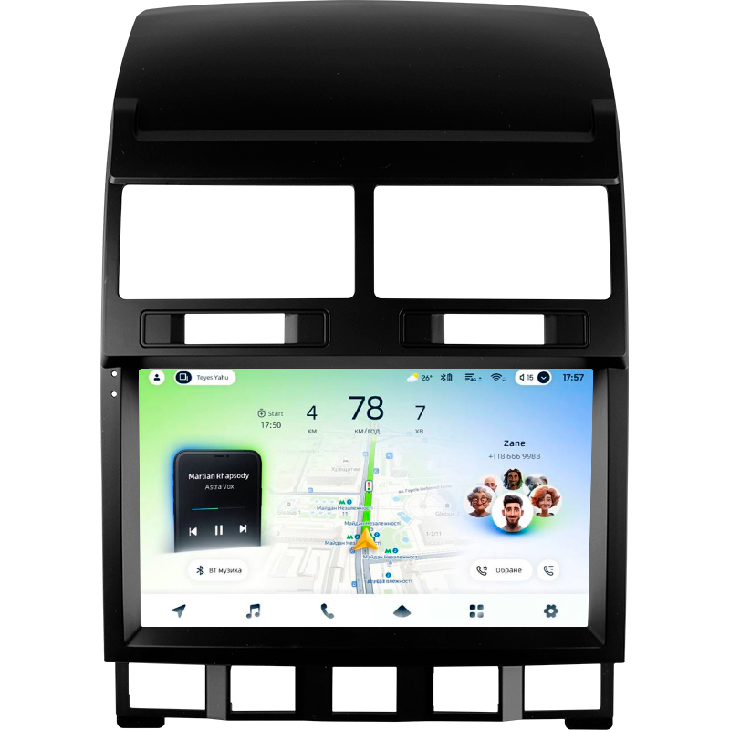 Android head unit Teyes CC4L 6+64 Gb Volkswagen Touareg GP 2002-2010 (F1) 9"