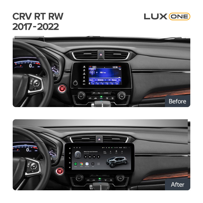 Android head unit Teyes LUX ONE 4+64 Gb Honda CR-V CR-V 5 RT RW 2017-2022 12.3" (L1)