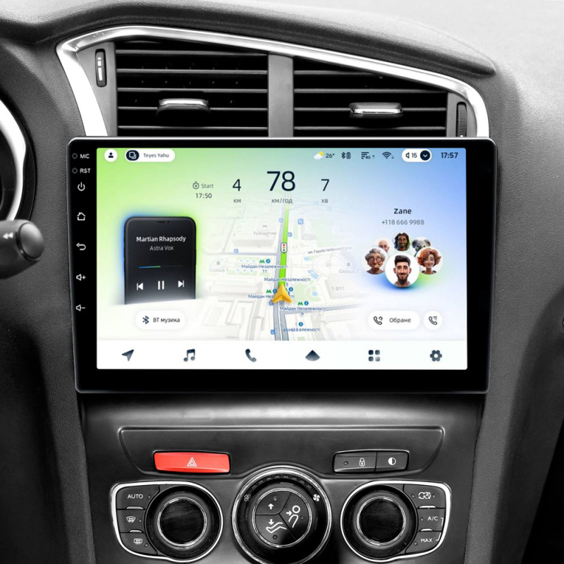 Android head unit Teyes CC4L 6+64 Gb Citroen C4 2 B7 (ZYJ) 2013-2016 10"